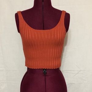 Orange crop top